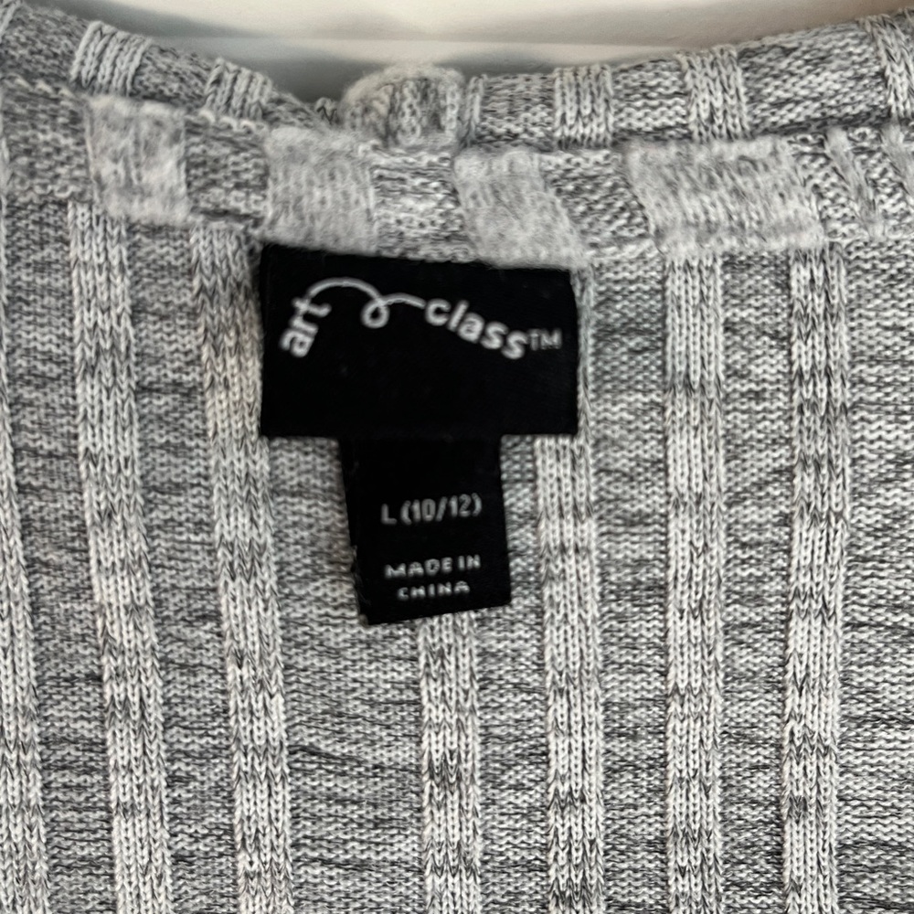 Art Class Girls Knitted Top Gray Size L